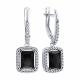 Серебряные серьги SOKOLOV 92025393 с фианитом и агатом