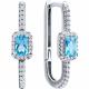 Серебряные серьги SOKOLOV 92025428 с топазом и фианитом