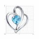 Серебряная подвеска SOKOLOV 92030001-91 с топазом и фианитом