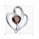 Серебряная подвеска SOKOLOV 92030003-91 с фианитом и гранатом