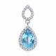 Серебряная подвеска SOKOLOV 92030292-91 с топазом и фианитом