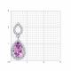 Серебряная подвеска SOKOLOV 92030296 с фианитом и аметистом
