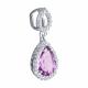 Серебряная подвеска SOKOLOV 92030296 с фианитом и аметистом