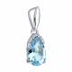Серебряная подвеска SOKOLOV 92030310-91 с топазом и фианитом