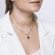 Серебряная подвеска SOKOLOV 92030323-91 с фианитом и гранатом