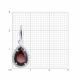 Серебряная подвеска SOKOLOV 92030323-91 с фианитом и гранатом