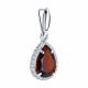 Серебряная подвеска SOKOLOV 92030323-91 с фианитом и гранатом