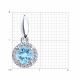 Серебряная подвеска SOKOLOV 92030328-91 с топазом и фианитом