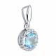 Серебряная подвеска SOKOLOV 92030328-91 с топазом и фианитом