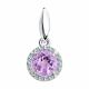 Серебряная подвеска SOKOLOV 92030332-91 с фианитом и аметистом