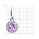 Серебряная подвеска SOKOLOV 92030332-91 с фианитом и аметистом