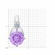 Серебряная подвеска SOKOLOV 92030368 с фианитом и аметистом