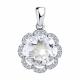 Серебряная подвеска SOKOLOV 92030404 с фианитом и горным хрусталём