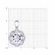 Серебряная подвеска SOKOLOV 92030404 с фианитом и горным хрусталём