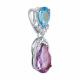 Серебряная подвеска SOKOLOV 92030418-91 с топазом, фианитом и аметистом