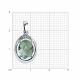 Серебряная подвеска SOKOLOV 92030561-91 с фианитом и кварцем