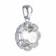 Серебряная подвеска SOKOLOV 92030568 с фианитом и горным хрусталём