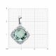 Серебряная подвеска SOKOLOV 92030569 с фианитом и кварцем