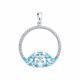 Серебряная подвеска SOKOLOV 92030632 с топазом и фианитом