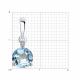 Серебряная подвеска SOKOLOV 92030776-91 с топазом и фианитом