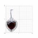 Серебряная подвеска SOKOLOV 92030780-91 с фианитом и гранатом