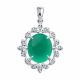 Серебряная подвеска SOKOLOV 92030814 с фианитом и агатом