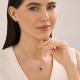 Серебряная подвеска SOKOLOV 92030826 с фианитом и кварцем