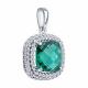 Серебряная подвеска SOKOLOV 92030826 с фианитом и кварцем