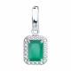 Серебряная подвеска SOKOLOV 92030875 с фианитом и агатом