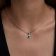 Серебряная подвеска SOKOLOV 92030875 с фианитом и агатом