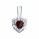 Серебряная подвеска SOKOLOV 92030894 с фианитом и гранатом