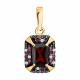 Подвеска из золочёного серебра SOKOLOV 92030895 с фианитом, гранатом и рубиновым корундом