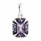 Серебряная подвеска SOKOLOV 92030898 с фианитом и аметистом