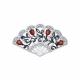 Серебряная брошь SOKOLOV 92040048 с фианитом и гранатом