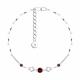 Серебряный браслет SOKOLOV 92050098-91 с фианитом и гранатом