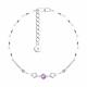 Серебряный браслет SOKOLOV 92050099-91 с фианитом и аметистом