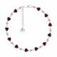 Серебряный браслет SOKOLOV 92050150-91 с фианитом и гранатом