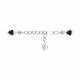 Серебряный браслет SOKOLOV 92050150-91 с фианитом и гранатом