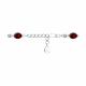 Серебряный браслет SOKOLOV 92050151-91 с фианитом и гранатом