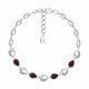 Серебряный браслет SOKOLOV 92050153-91 с фианитом и гранатом
