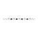 Серебряный браслет SOKOLOV 92050153-91 с фианитом и гранатом