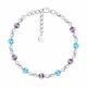 Серебряный браслет SOKOLOV 92050154-91 с топазом, фианитом и аметистом