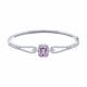 Серебряный браслет SOKOLOV 92050202 с фианитом и аметистом