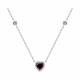 Серебряное колье SOKOLOV 92070076-91 с фианитом и гранатом