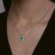 Серебряное колье SOKOLOV 92070084-91 с фианитом и ситаллом