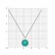 Серебряное колье SOKOLOV 92070084-91 с фианитом и ситаллом