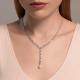 Серебряное колье SOKOLOV 92070086-91 с фианитом и жемчугом
