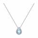 92070123: Колье из серебра с топазом и фианитами