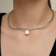 Серебряное колье SOKOLOV 92070131 с жемчугом