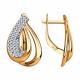 Серьги из золочёного серебра Diamant 93-120-00691-1 с фианитом